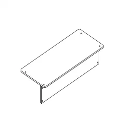 Столешница двухместная АЛц.С2П-16/2