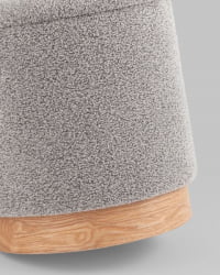 Пуф с ящиком Холли С букле серый / S