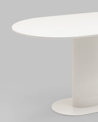 Стол овальный обеденный Mystery 130*80 белый