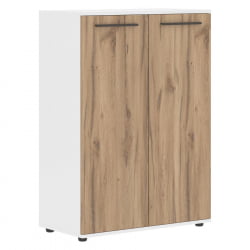 Шкаф с глухими средними дверьми ЕДИС ЕМCС 85.1 Дуб Денвер светлый Мокко Белый / EDIS EMCS