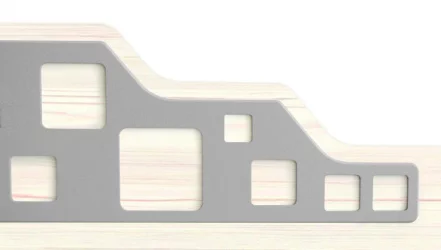 Детская кровать для девочки Мегаполис 55.11 Сосна Астрид