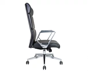 Кресло руководителя Лондон Люкс ZR8637H-408 black PU Черный