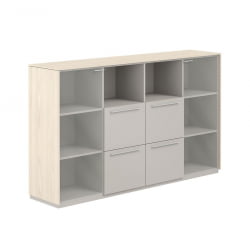 Шкаф средний с ящиками Atlas NZ-0326.YN.GS Ясень Наварра Серый камень