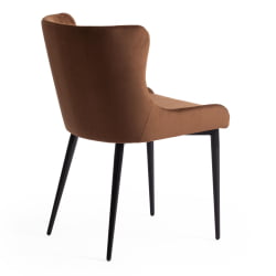 Стул MANTRA (mod. 713) ткань/металл, 49х61х82 см, высота до сидения 49 см, коричневый barkhat 11/черный