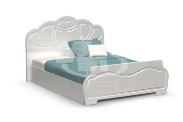 Кровать 1,6 м Гармония 03 Белый глянец