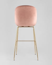 Стул барный Beetle со спинкой пудровый 2 шт