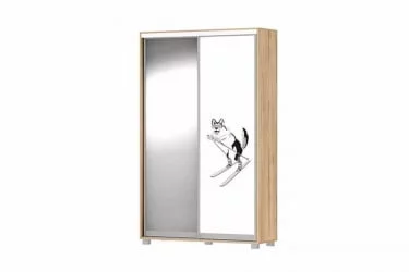 Шкаф-купе Хаски 23 Дуб Ирландский Белый