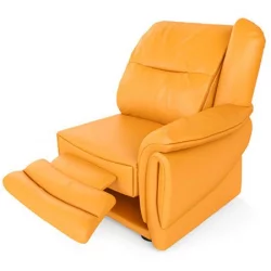 Кресельная секция с электрическим реклайнером (левая) Вавилон 1БРЭл Оранжевая (экокожа)