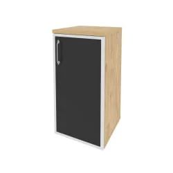 Шкаф низкий узкий правый ONIX O.SU-3.2R(R) black Тиквуд Светлый