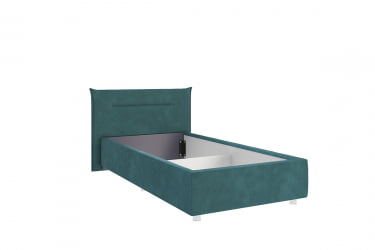 Кровать с мягким изголовьем Альба КМ0.9-16 сосна (велюр)