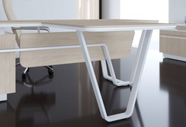 Стол руководителя левый Line СФ-571202.1 Дуб светлый Белый