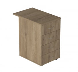 Тумба приставная с замком Р.Т-4.2 ЗЦ Серая