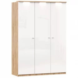 Шкаф трехстворчатый Фиджи 001 Дуб Золотой Белый