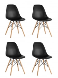 Стул Еамес Стиле ДСВ черный 4 шт. комплект (разборный каркас) / Eames Style DSW