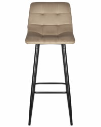 Стул барный DOBRIN NICOLE (черные матовые ножки, мокко велюр (108-104))