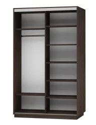 Шкаф-купе со стеклом Экспресс Дуо 1400х2200h Лондон/Венге