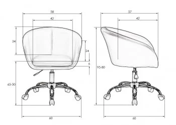 Офисное кресло для персонала DOBRIN BOBBY Белый