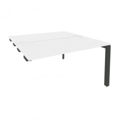 Стол-приставка двойной на П-образном м/к к опорным элем. ONIX O.MP-D.SPR-3.7 Белый Бриллиант/Антрацит