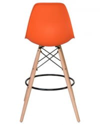 Стул барный DOBRIN DSW BAR (ножки светлый бук, цвет сиденья оранжевый (O-02)) 2 шт