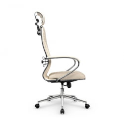 Кресло руководителя Metta L 2c 44C/K116 Infinity Easy Clean (MPES) Комплект 9 Молочное