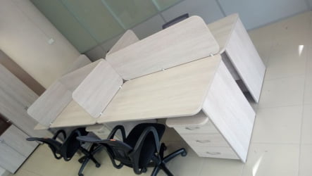 Офисная перегородка Glassy 5.14.06 Дуб сантана светлый