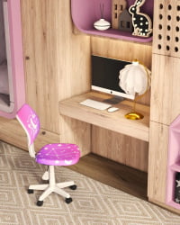 Кресло компьютерное детское ЛОЛО Starry Night пластик белый