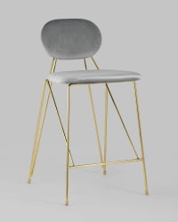 Стул Элис полубарный Светло-серый