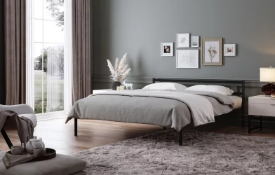 Кровать Метта 1200x2000 Черная