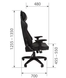 Кресло геймерское CHAIRMAN GAME 44 Черный-оранжевый