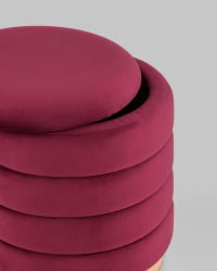 Пуф Франсис с ящиком велюр Винный