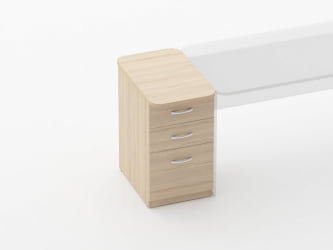 Тумба приставная на 3 ящика Glassy 3.10.14 Дуб молочный