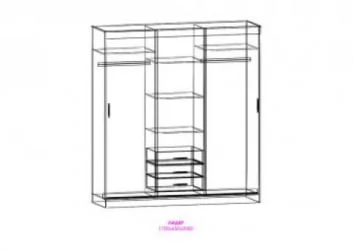 Шкаф-купе Лидер 1 Венге/дуб белфорд