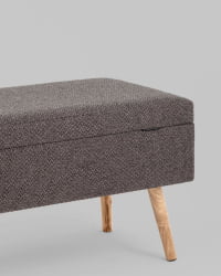 Банкетка Сторми с ящиком темно-серый