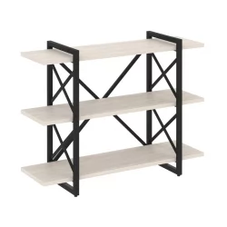 Стеллаж на регулируемых опорах - 3 полки LOFT VR.L-MST.O-3.8V Металл черный Денвер светлый