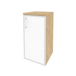 Шкаф низкий узкий правый ОНИКС О.СУ-3.2Р(Р) вхите Тиквуд Светлый / ONIX O.SU-3.2R(R) white