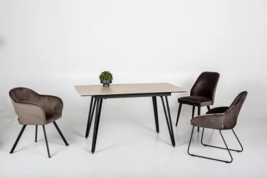 Стол раскладной Диего 140-180 white Мрамор бьянко