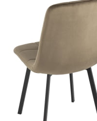 Комплект из четырех стульев Чиллй велюр коричневый ножки металл черные / Chilly