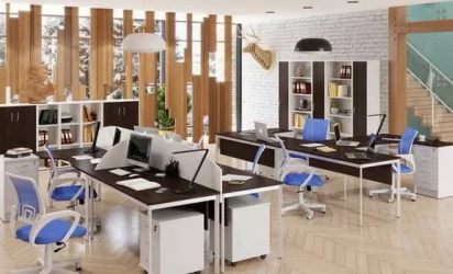 Стол прямой IMAGO-S СП-1SD венге магия белый полуматовый