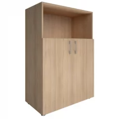 Шкаф книжный средний полуоткрытый без топа YALTA LT-ST 2.1R Снежная Патина