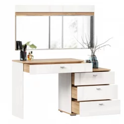 Стол туалетный комбинированный с зеркалом 1200 Фиджи 013 Дуб Золотой Белый