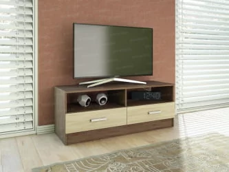 Тумба под телевизор Ясень шимо темный/Ясень шимо светлый