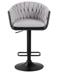 Стул барный ДОБРИН ЛЕОН (серая ткань (ЛАР 275-17)) 2 шт / DOBRIN LEON (LAR