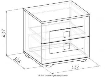 Тумба прикроватная АМЕЛИ 4 Венге (спальня)
