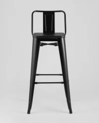 Стул барный Tolix Wood 75.5  со спинкой Черный