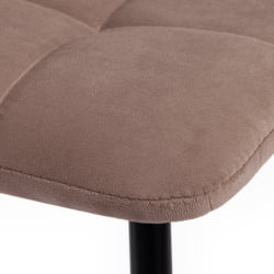 Стул CHILLY MAX Велюр/металл , 45 х 54 х 90 см , серо-бежевый 08/черный