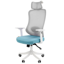 Кресло руководителя CHAIRMAN CH563 Белый/бирюзовый