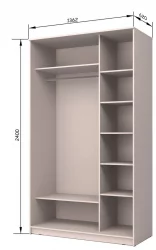 Шкаф купе 2-ух дверный Хит-24-14-11 Аруба Венге