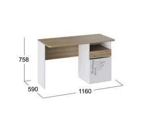 Письменный стол Оксфорд ТД-139.15.02 Ривьера Белый с рисунком