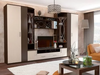 Классическая стенка в гостиную Атланта Венге Дуб