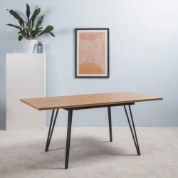 Стол раздвижной Диего 120-160 Галифакс Табак_БЕЛЫЙ